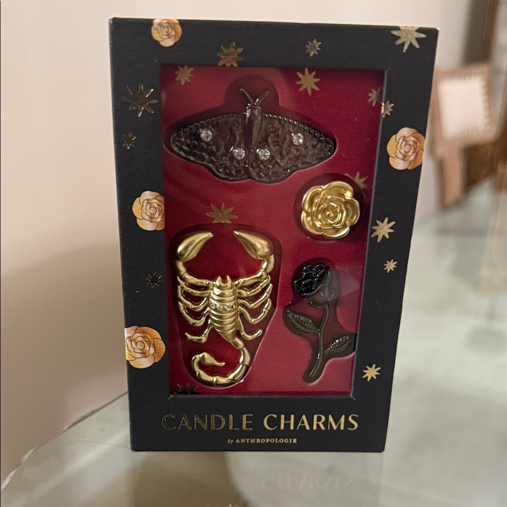Anthropologie Gold and Black Candle Charms